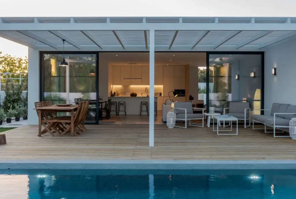 pergola bioclimatica adosada